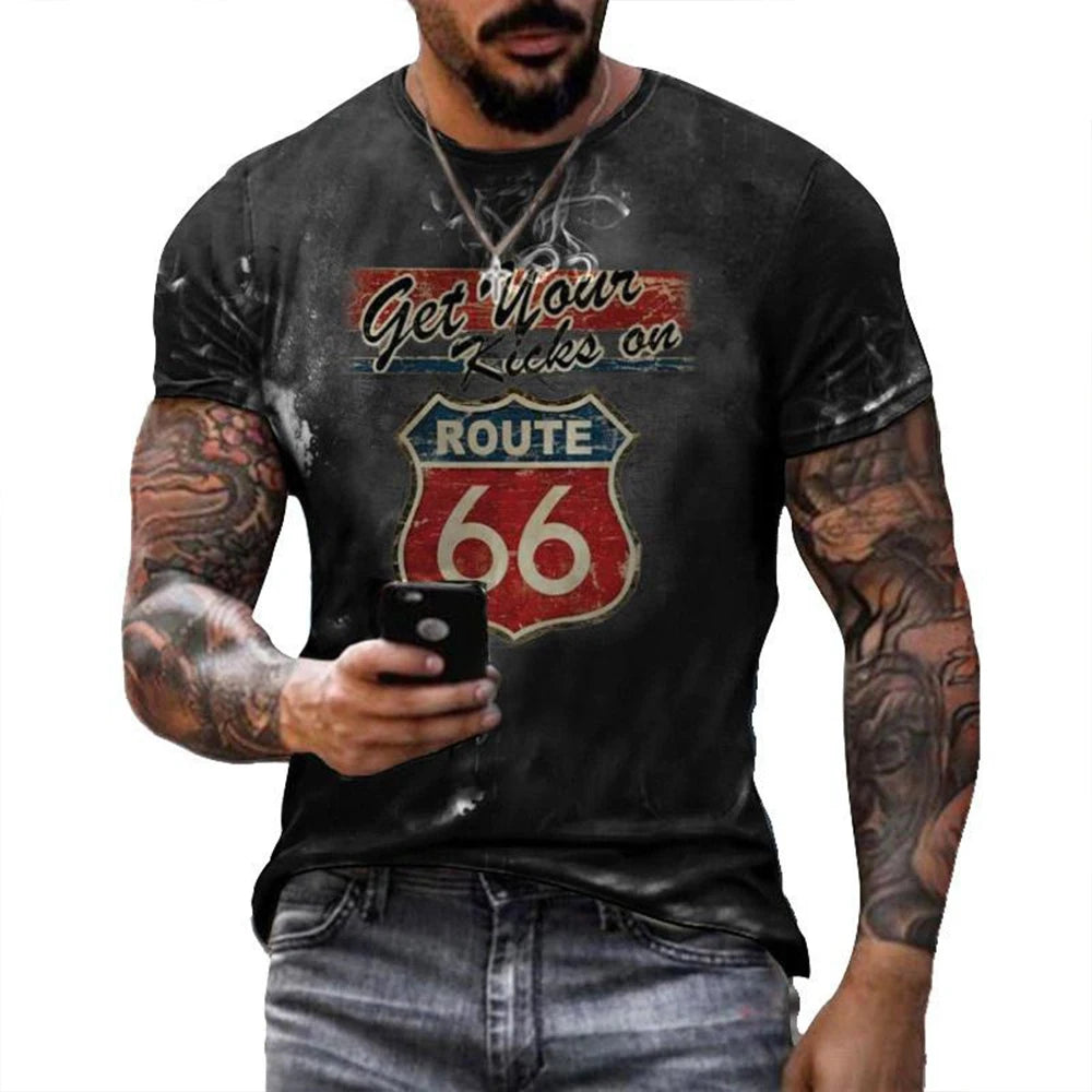 Men's 3D Printed Casual T-Shirt for Summer
