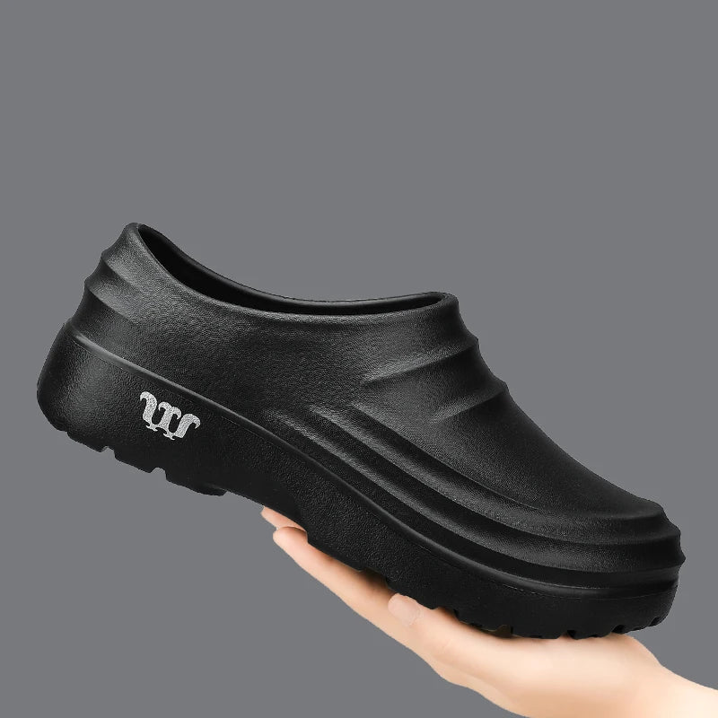 Size 48 Men's Waterproof Chef Sandals Anti-Slip Clogs