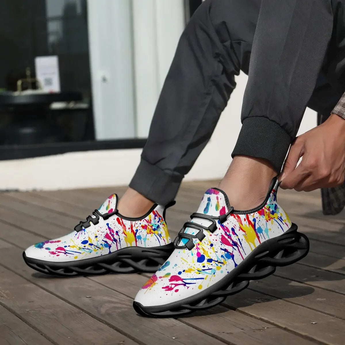 Men's Air Mesh Sports Sneakers for Running and Gym
