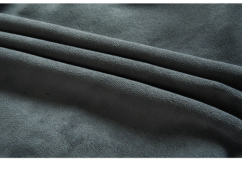 Unisex Outdoor Fleece Jacket Men  Warm Slim-Fit  Zip-Up Front Solid Color Jacket