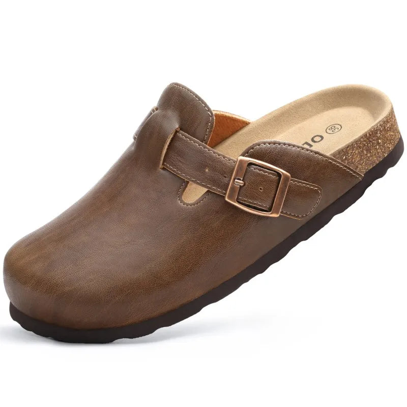 Kidmi Vegan Leather Sandals with Cork Insole for Men