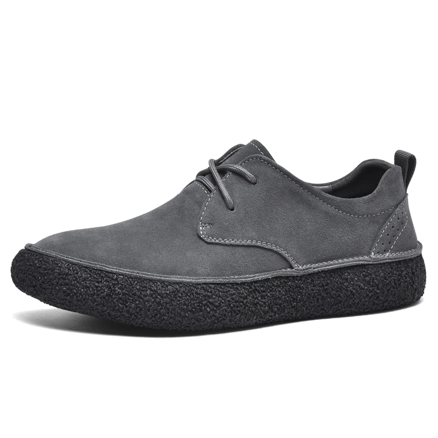 Men's Frosted Leather Casual Lace-Up Shoes