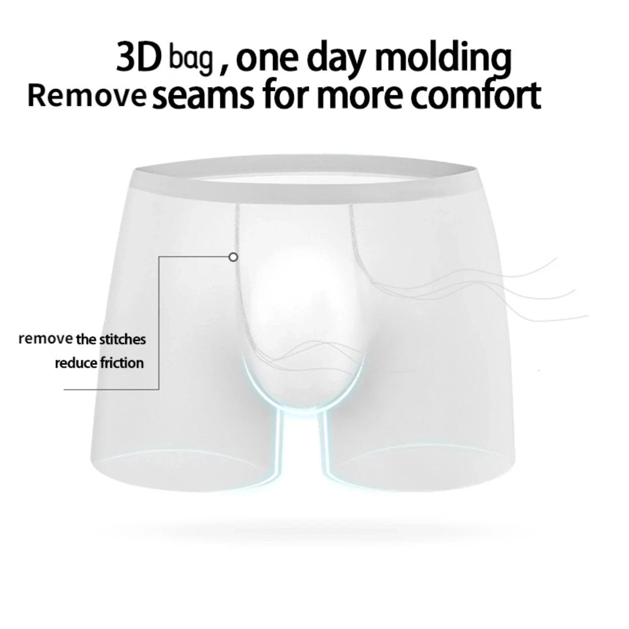 Mens Ice Silk Boxer Shorts Antibacterial Breathable Underwear