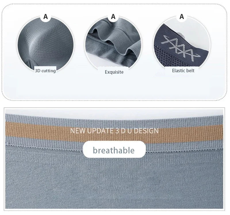High Elasticity Seamless Men Boxers Honeycomb