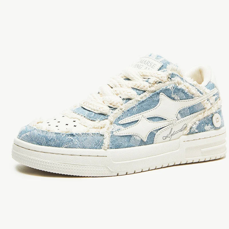 Men's White Leather Casual Sneakers for Tennis