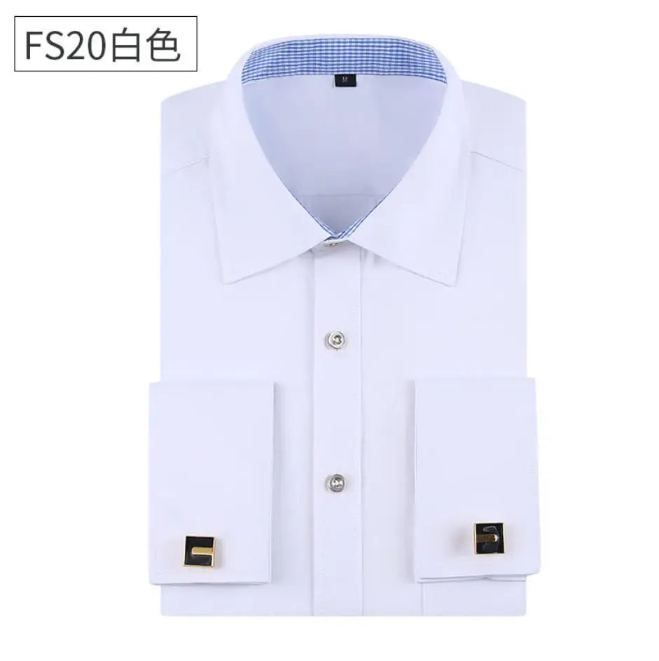 Men's Long Sleeve Formal Striped Dress Shirt