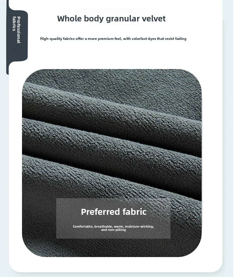 Unisex Outdoor Fleece Jacket Men  Warm Slim-Fit  Zip-Up Front Solid Color Jacket