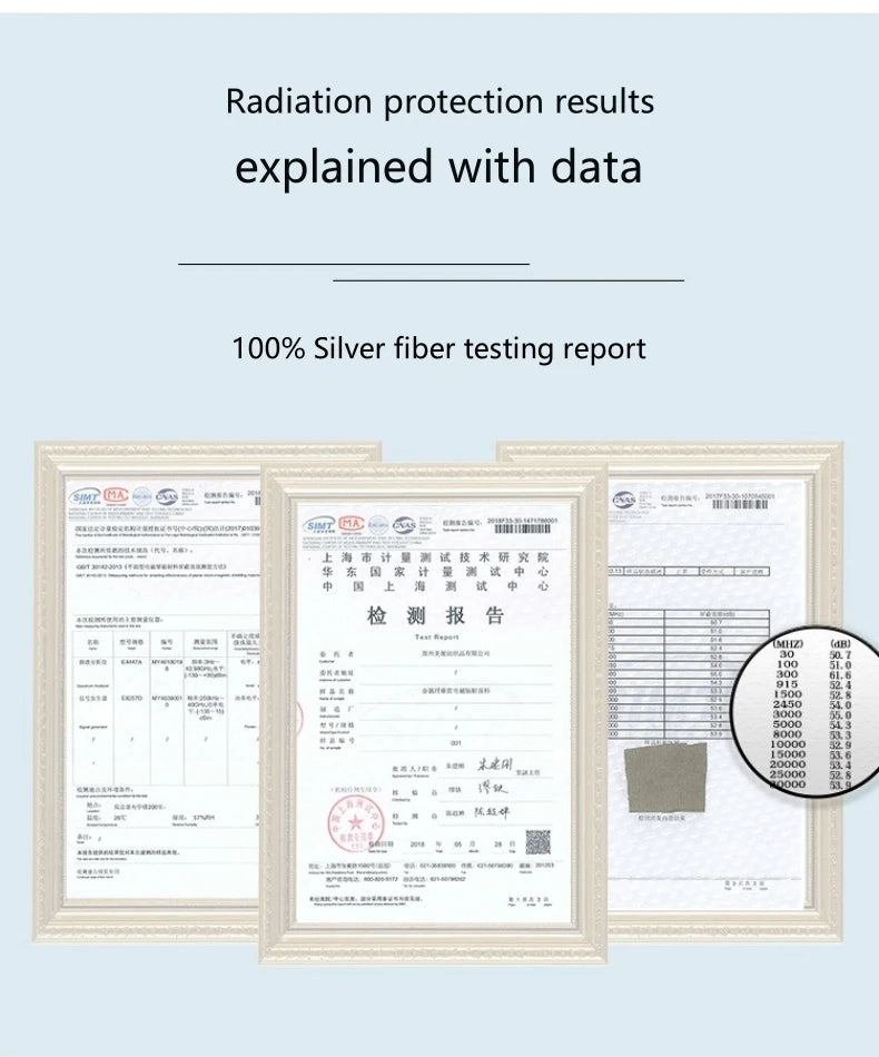 Real electromagnetic radiation protective 100% silver fiber knitted fabric long underwear EMR