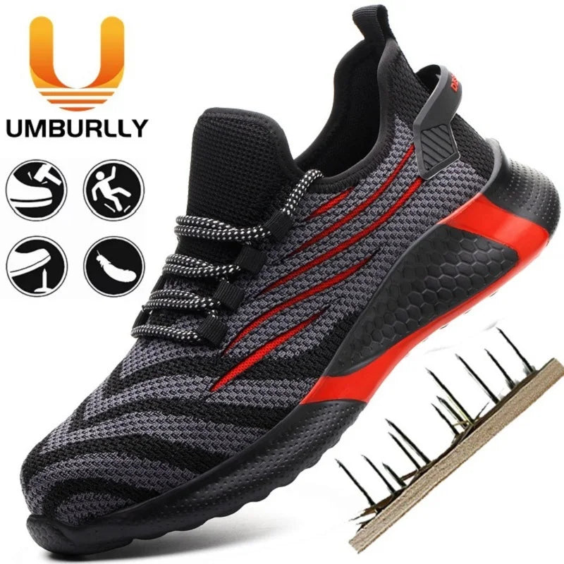 Men's Lightweight Steel Toe Work Safety Boots