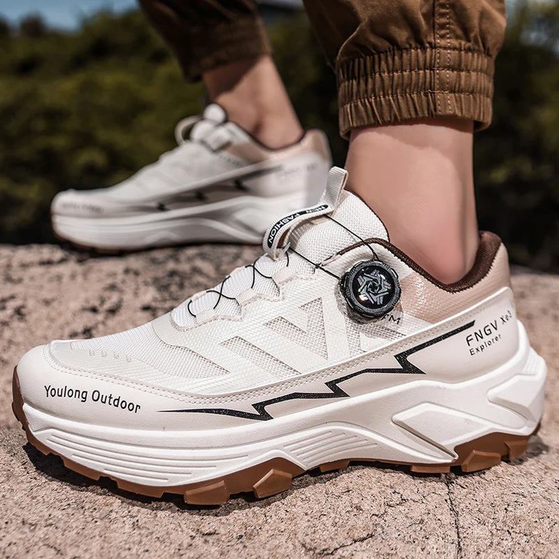 Men's Casual Outdoor Sneakers with Shock-Absorbing Sole