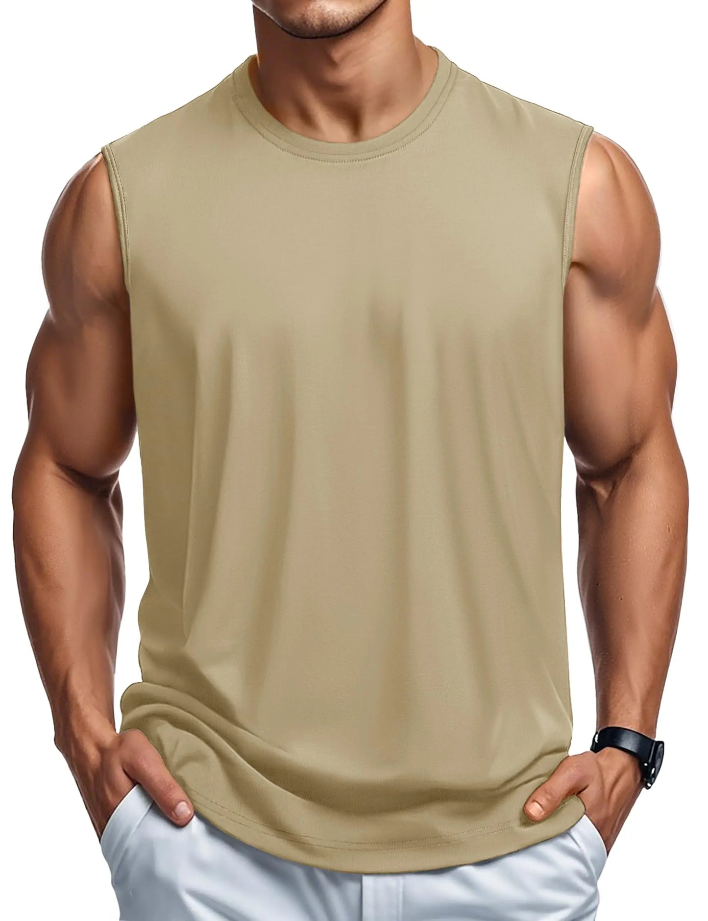 MAGCOMSEN Men's Cotton Sports Tank Top for Summer