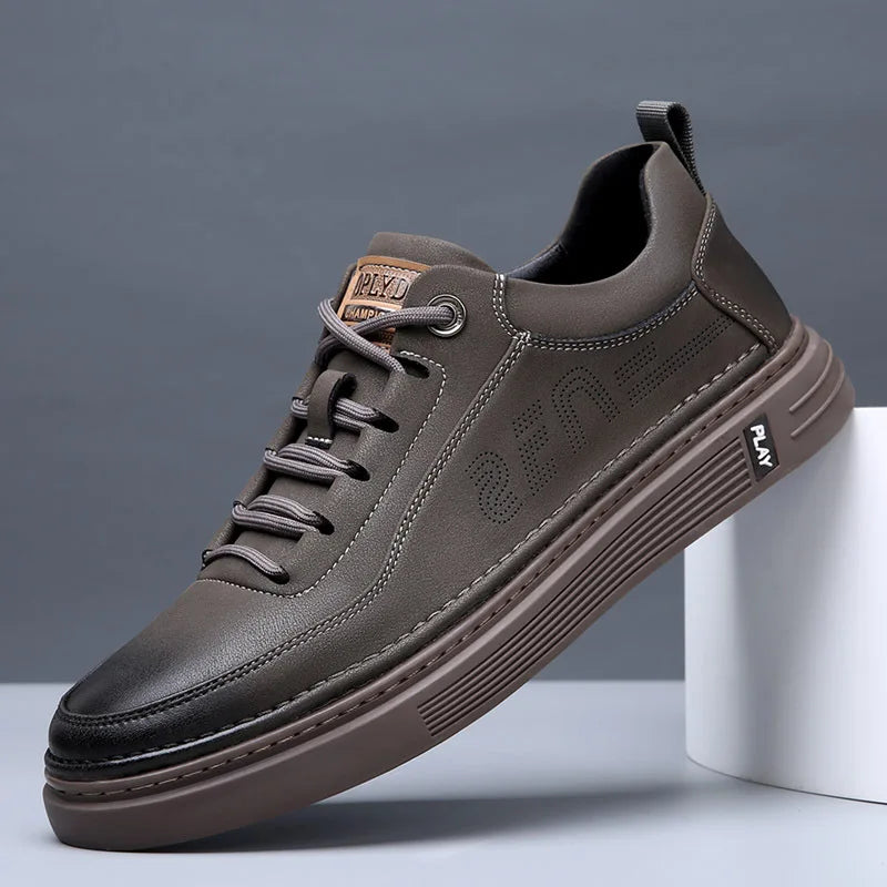 Genuine Leather Men's Casual Loafers Sneakers