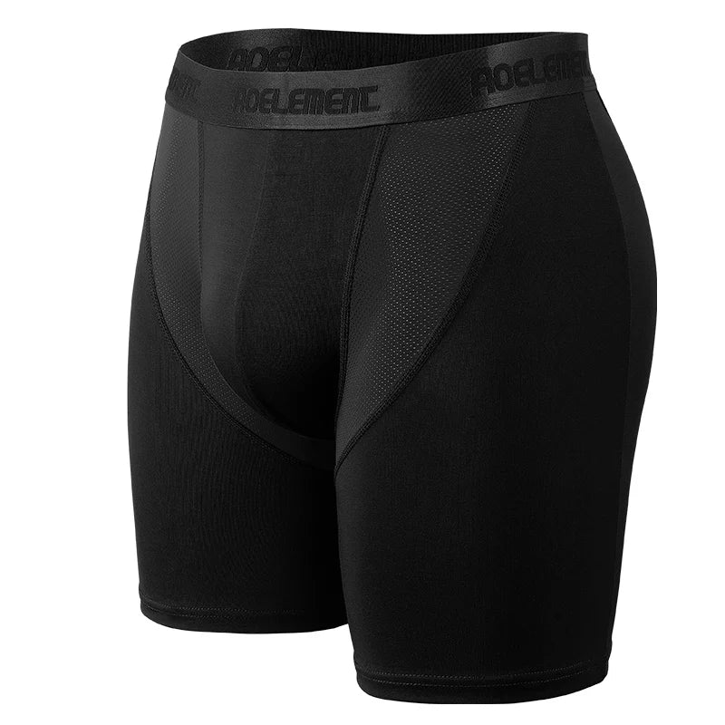 Men's Breathable Mesh Boxer Shorts in Black and Gray