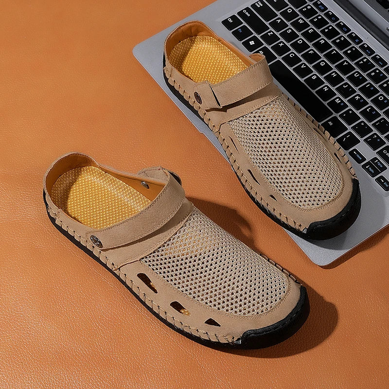BTMOTTZ Summer Mens Casual Shoes Breathable Half Slippers