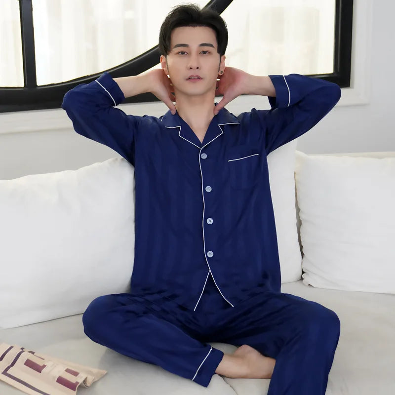 Thin Ice Silk Pajamas for Men