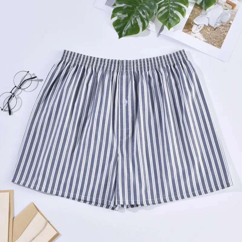 Men's Cotton Boxer Shorts for Sleep and Homewear