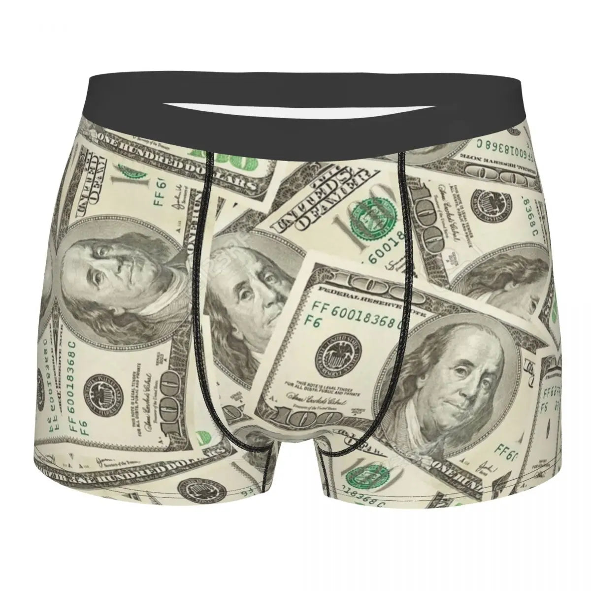 Money Print Boxer Briefs for Men