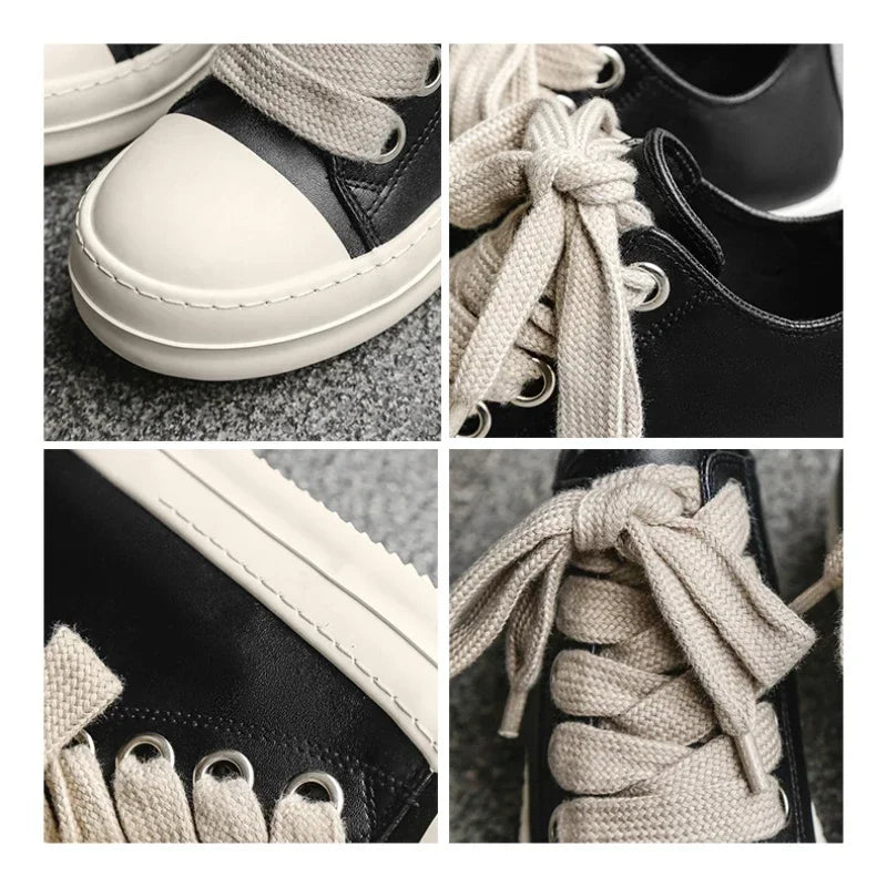 Men's PU Leather Casual Sneakers for Spring and Autumn