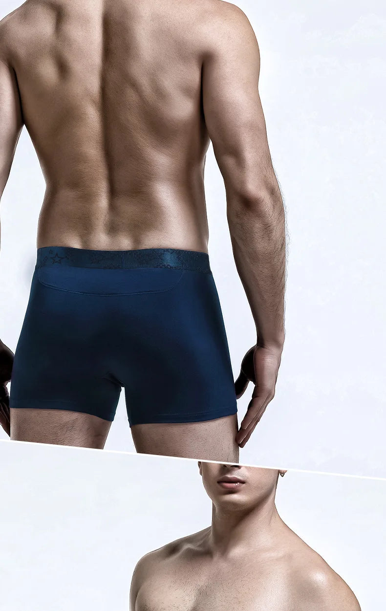 Men's Modal Boxer Shorts in Indigo