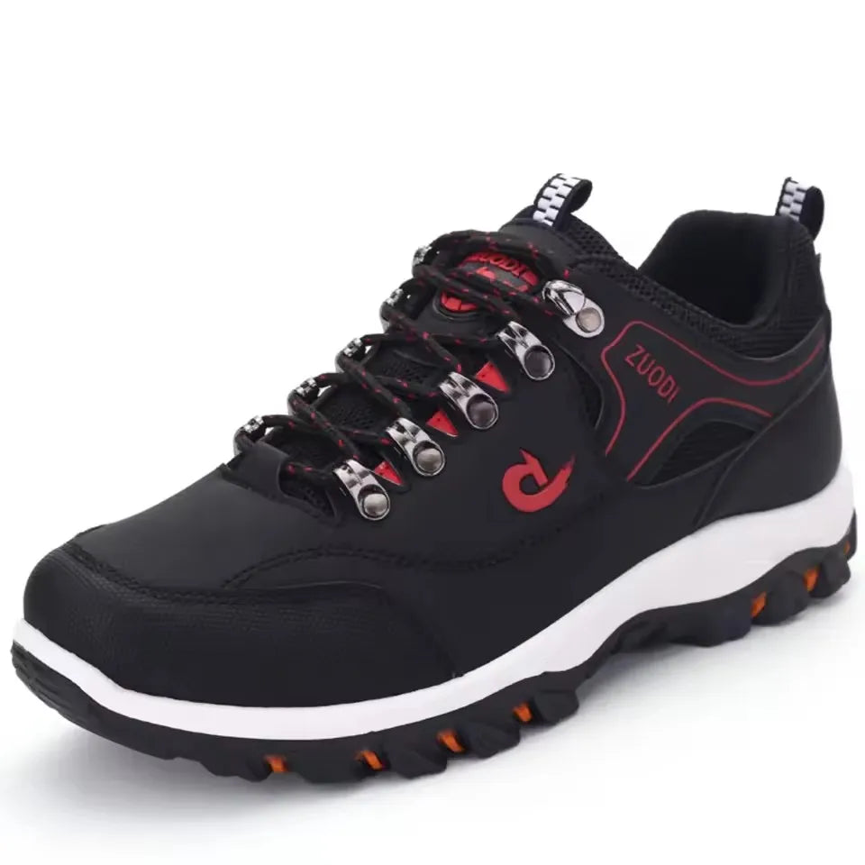 Leather Casual Sneakers for Men Lightweight Walking Shoes