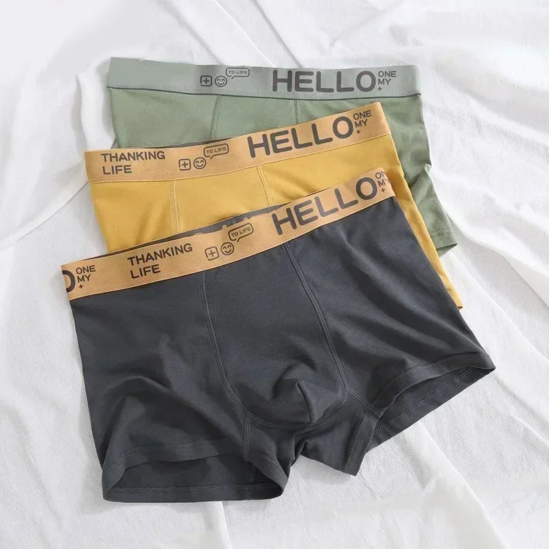 MOONBIFFY Boxers Men's Cotton Underwear L-4XL