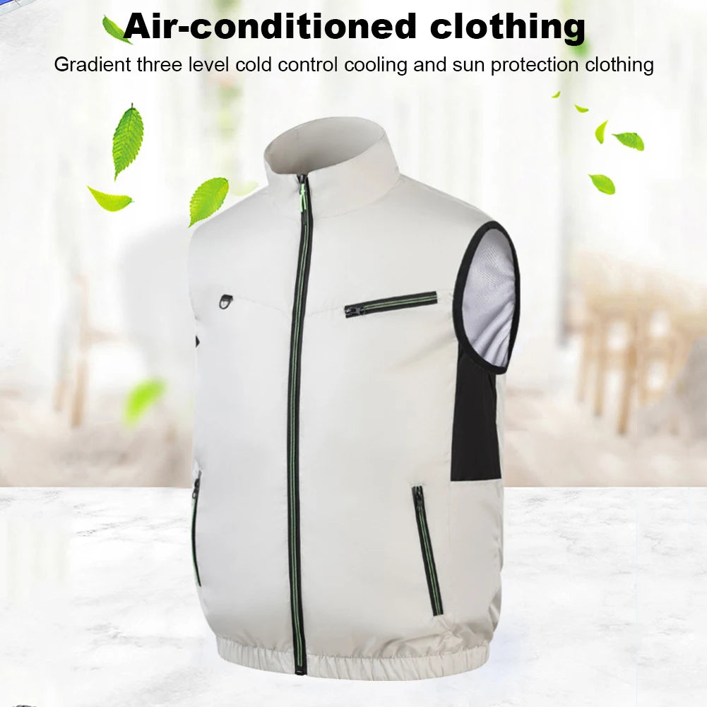 Cooling Fan Vest for Men and Women - Breathable Polyester