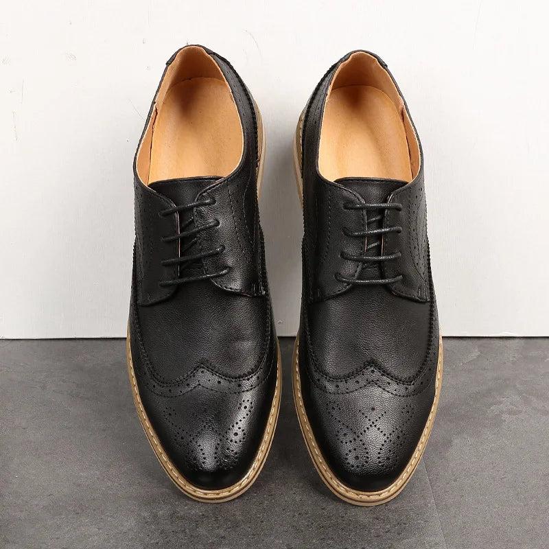 Mens Oxford Shoes for Wedding in Split Leather