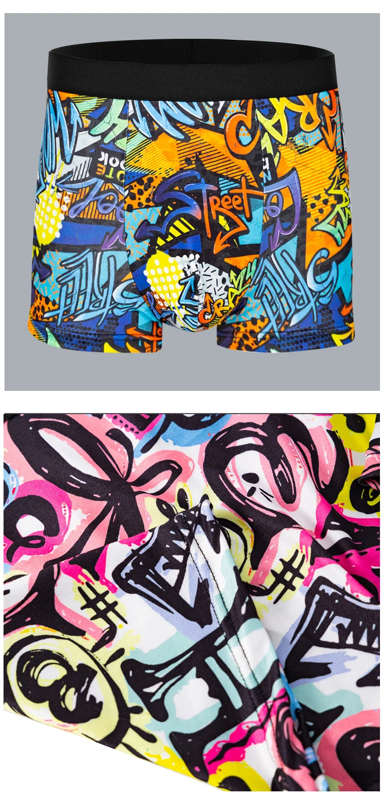 Men's Boxer Shorts 5-Pack Polyester Print