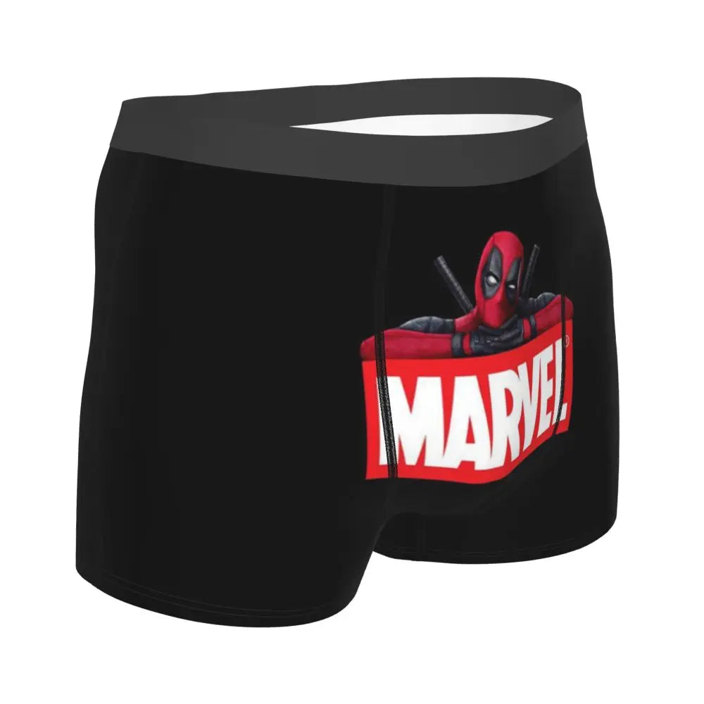 Deadpool Boxer Shorts for Men - Lycra Polyester Blend
