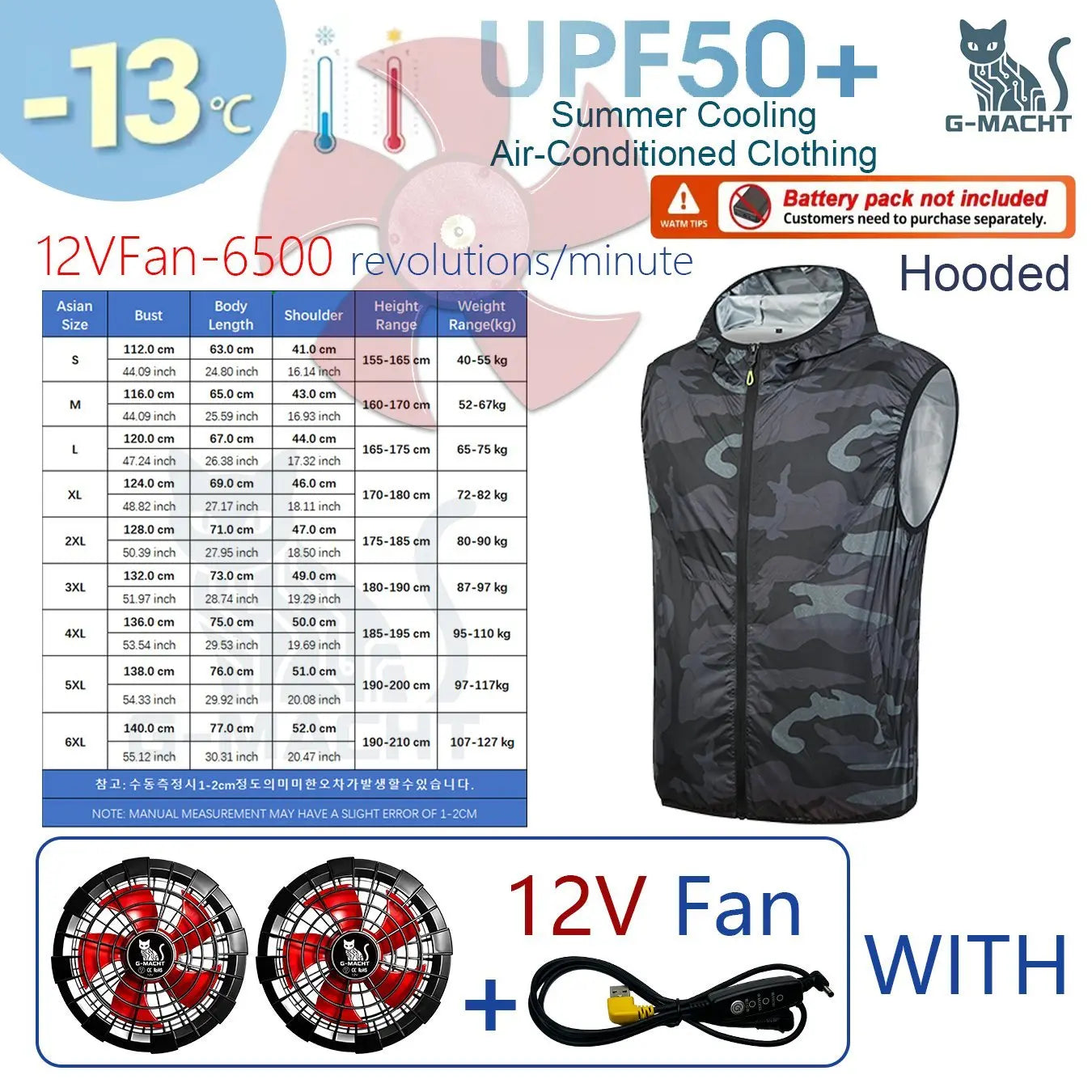 Men's Summer Cooling Vest with USB Charging Fan