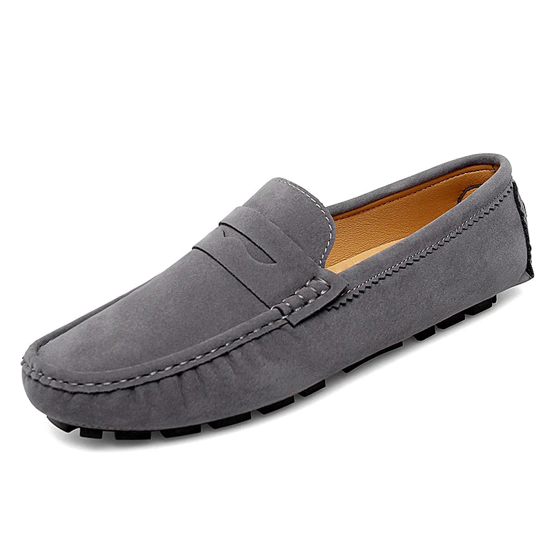 Men's Suede Leather Loafers Comfortable Walking Shoes