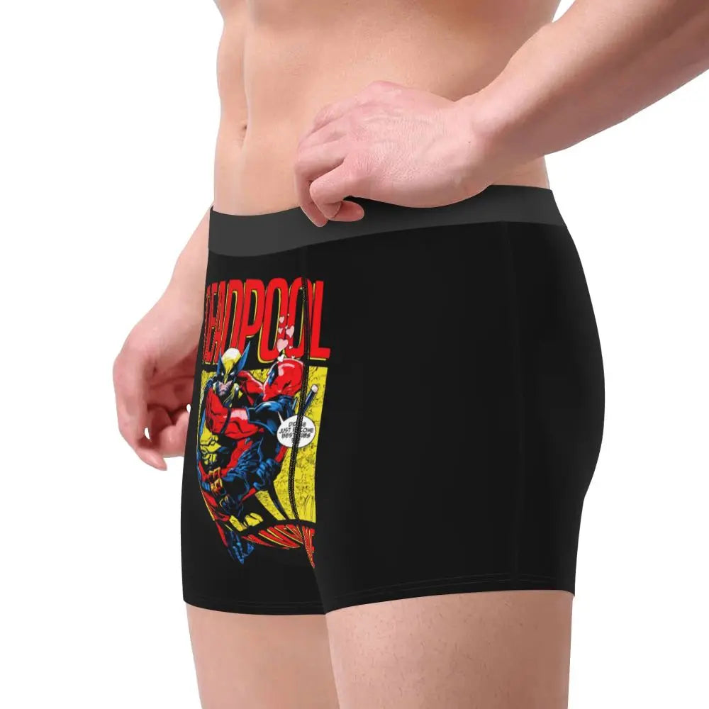 Deadpool Boxer Shorts for Men - Lycra Polyester Blend