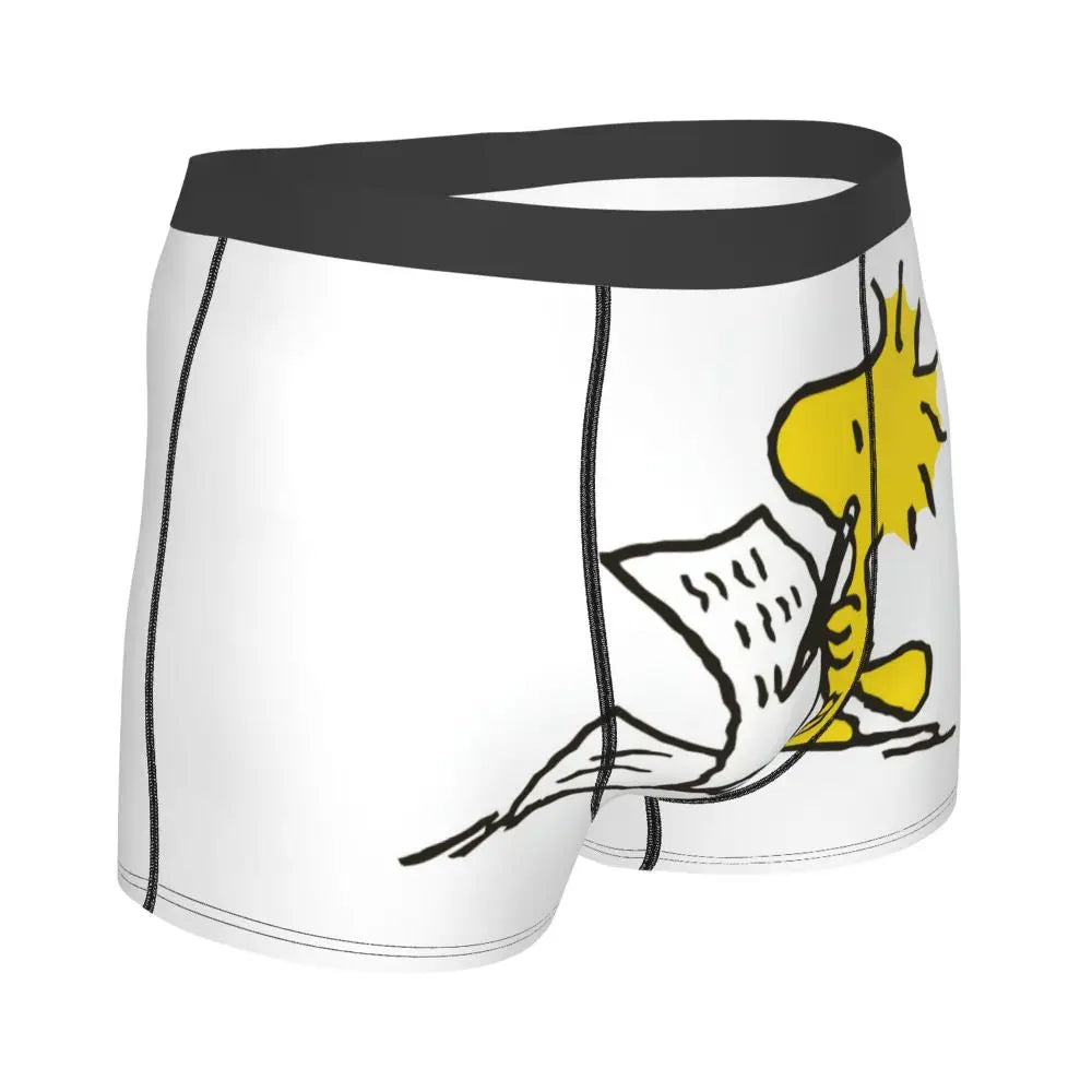 Snoopy Boxer Briefs for Men - Giggle Print Polyester Blend