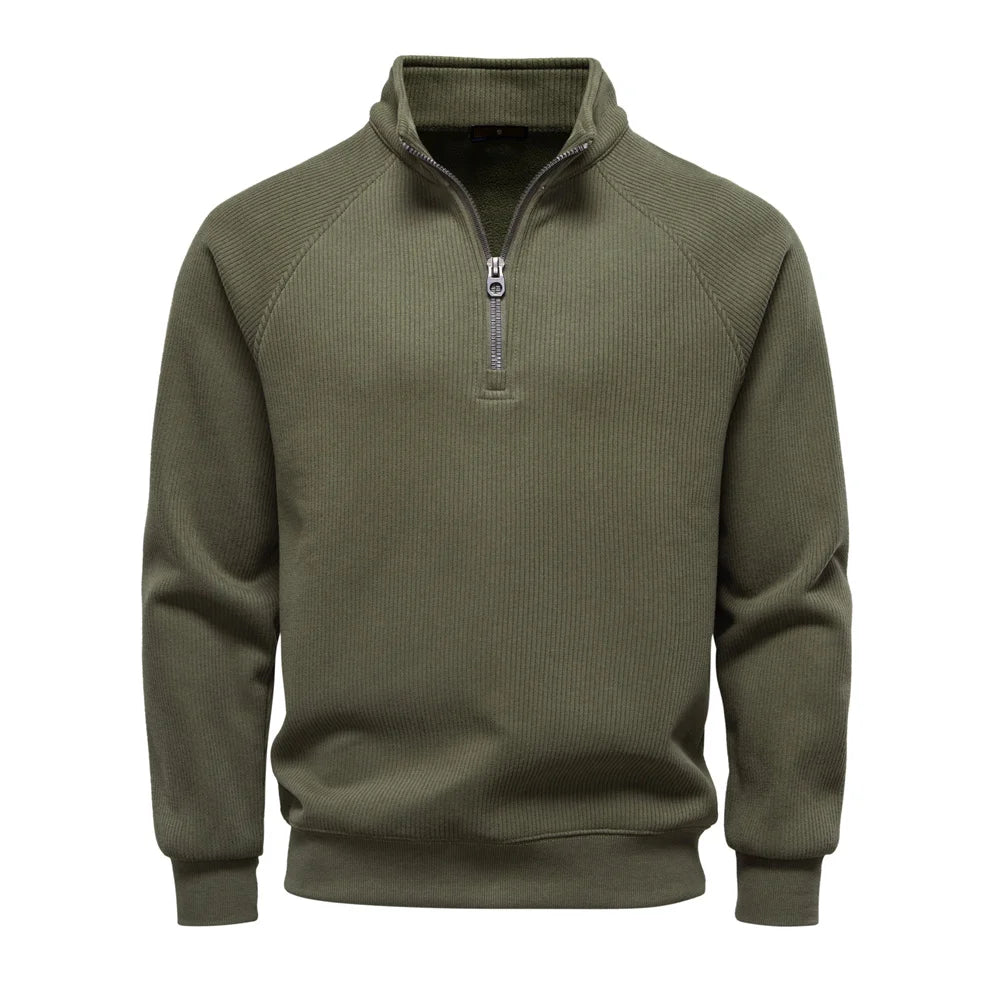 Men's Winter Thermal Cotton Zipper Sweater