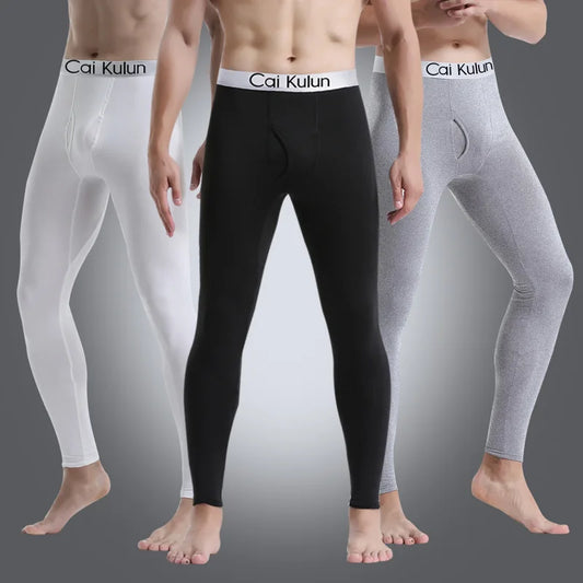 Men Long Johns Thermal Skin-Friendly Underwear Winter Warm Long Leggings