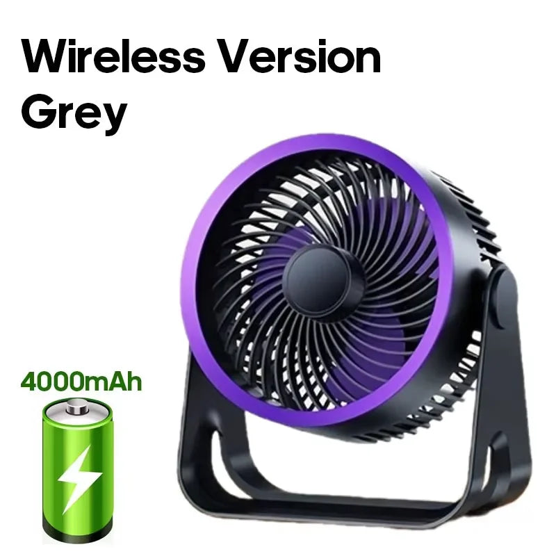 Cordless Electric Fan Wireless Portable Air Circulator