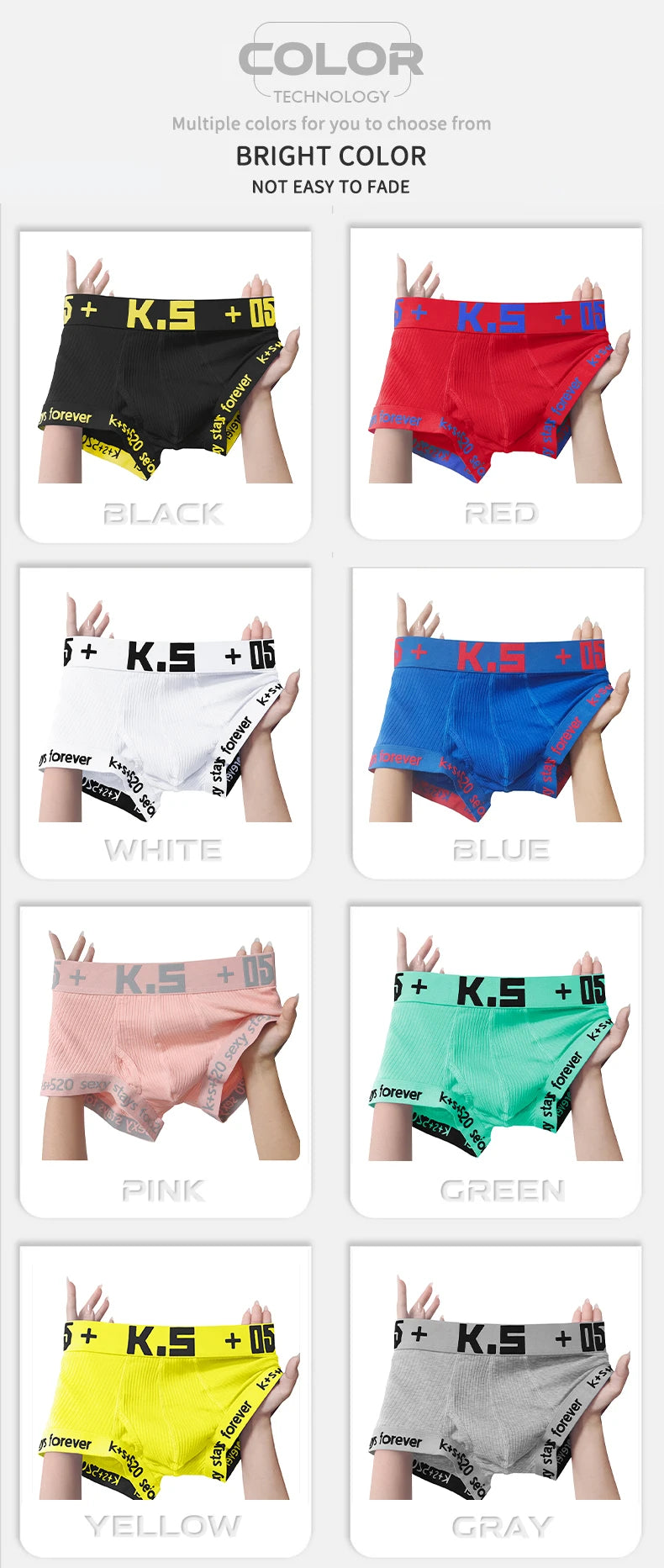 Men's Cotton Breathable Letter Printed Boxershorts