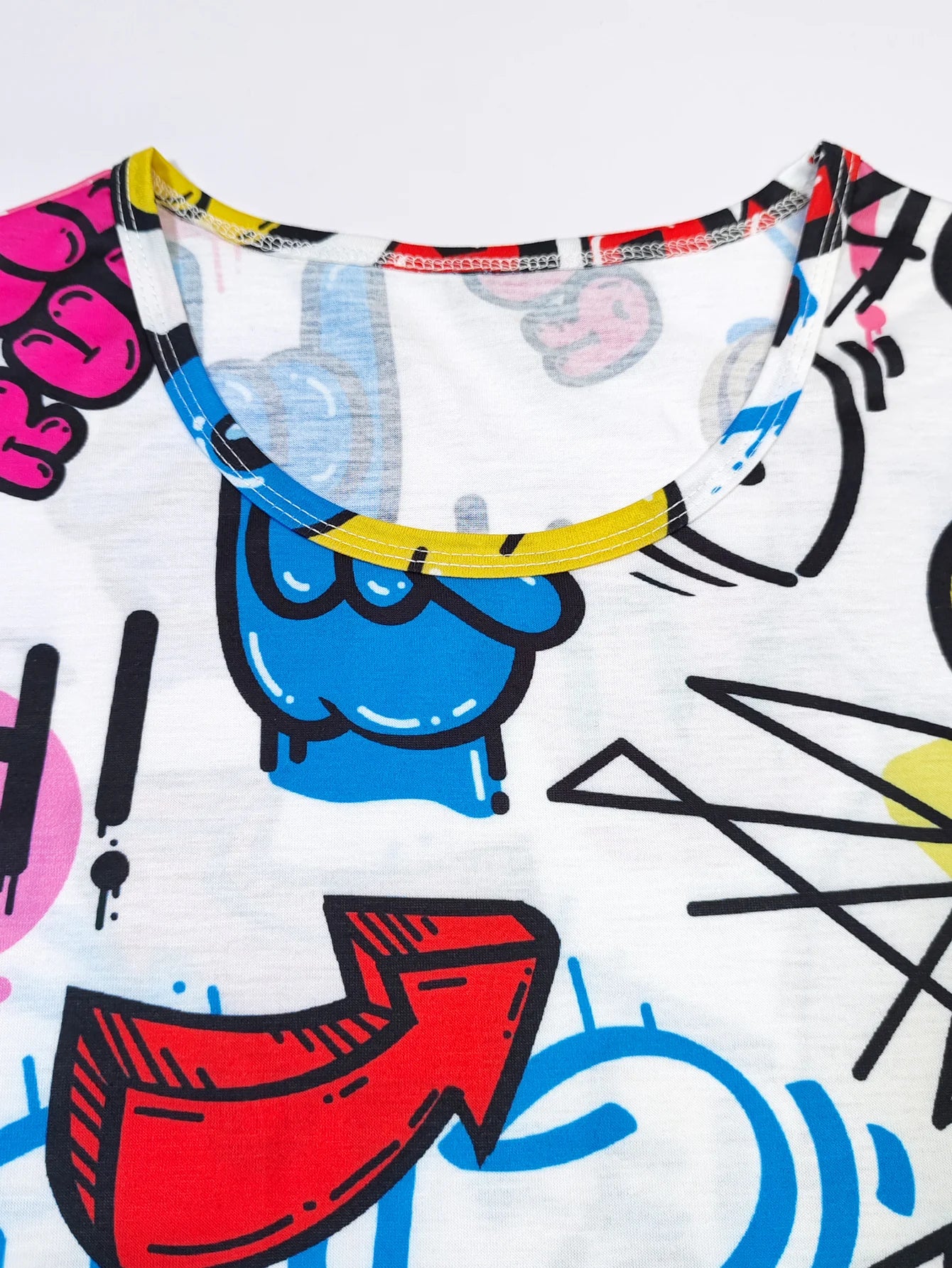 Men's Cartoon Silk-Screen Pyjama Set for Men