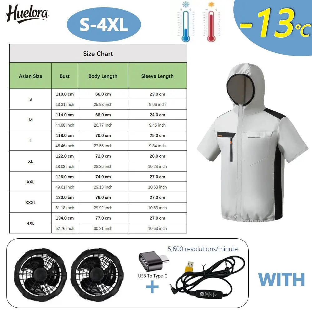 Huelora USB Rechargeable Cooling Vest for Men and Women
