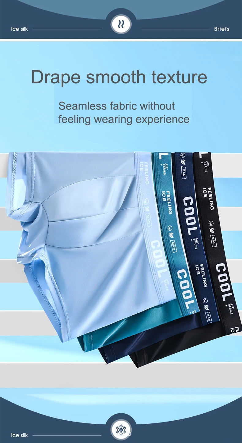 Men's Ice Silk Boxer Shorts L-6XL