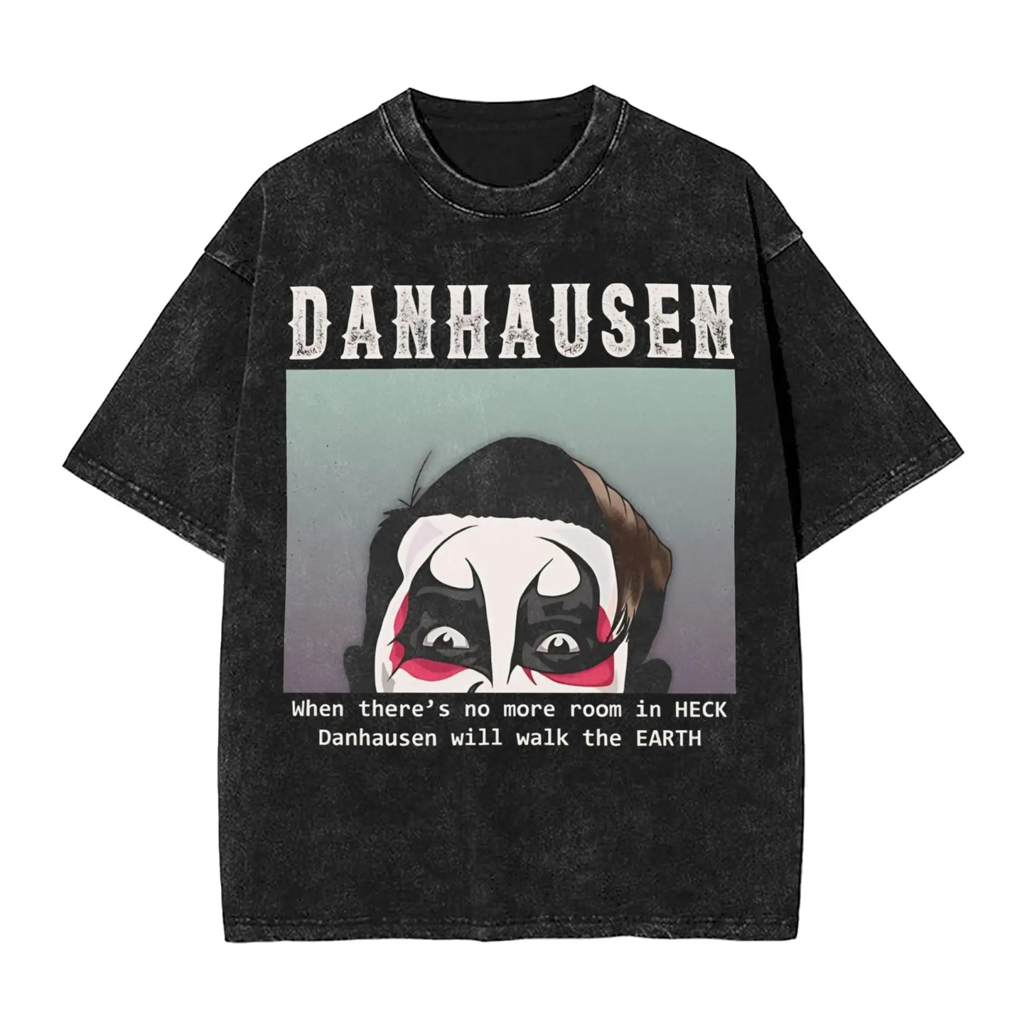 Mens T-Shirt Danhausen Wrestler Washed T Shirts Hipster  Summer Tees Y2K Retro Design Casual Tops Plus Size 2XL