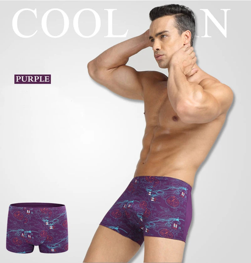 Men's Bamboo Fiber Boxer Shorts Plus Size 2XL-7XL