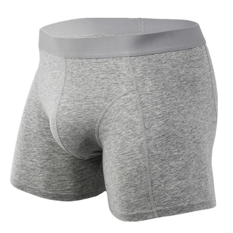 Cotton Boxer Shorts for Men - Middle Waist U Convex