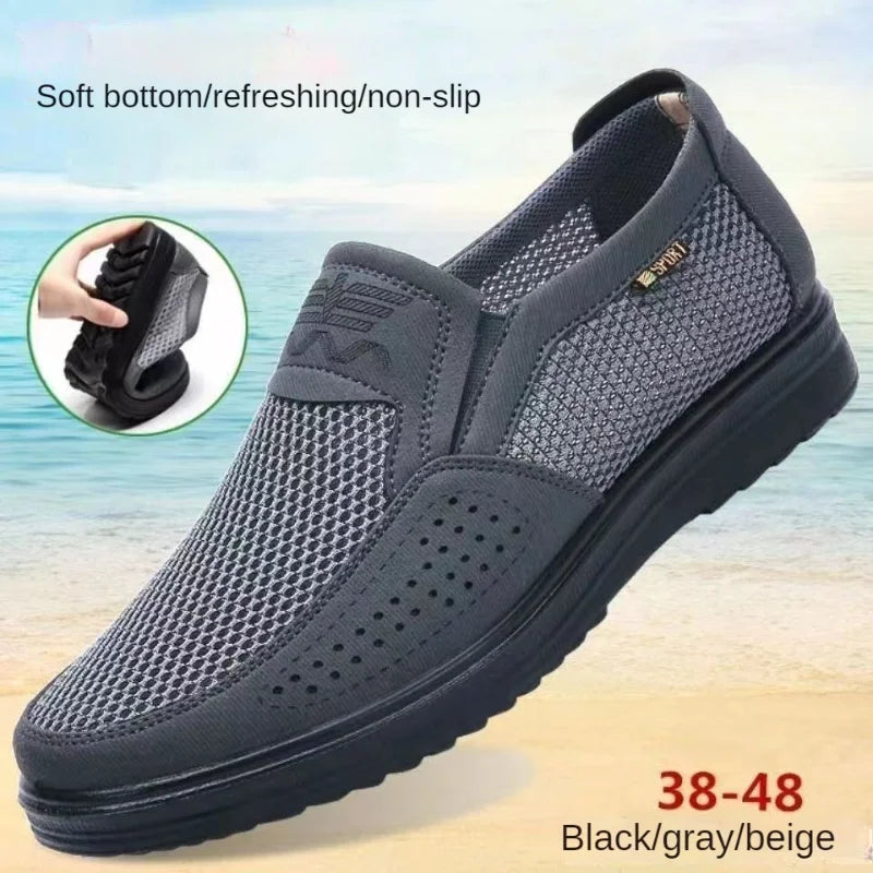 Men's Casual Sneakers with Breathable Mesh and Chunky Sole