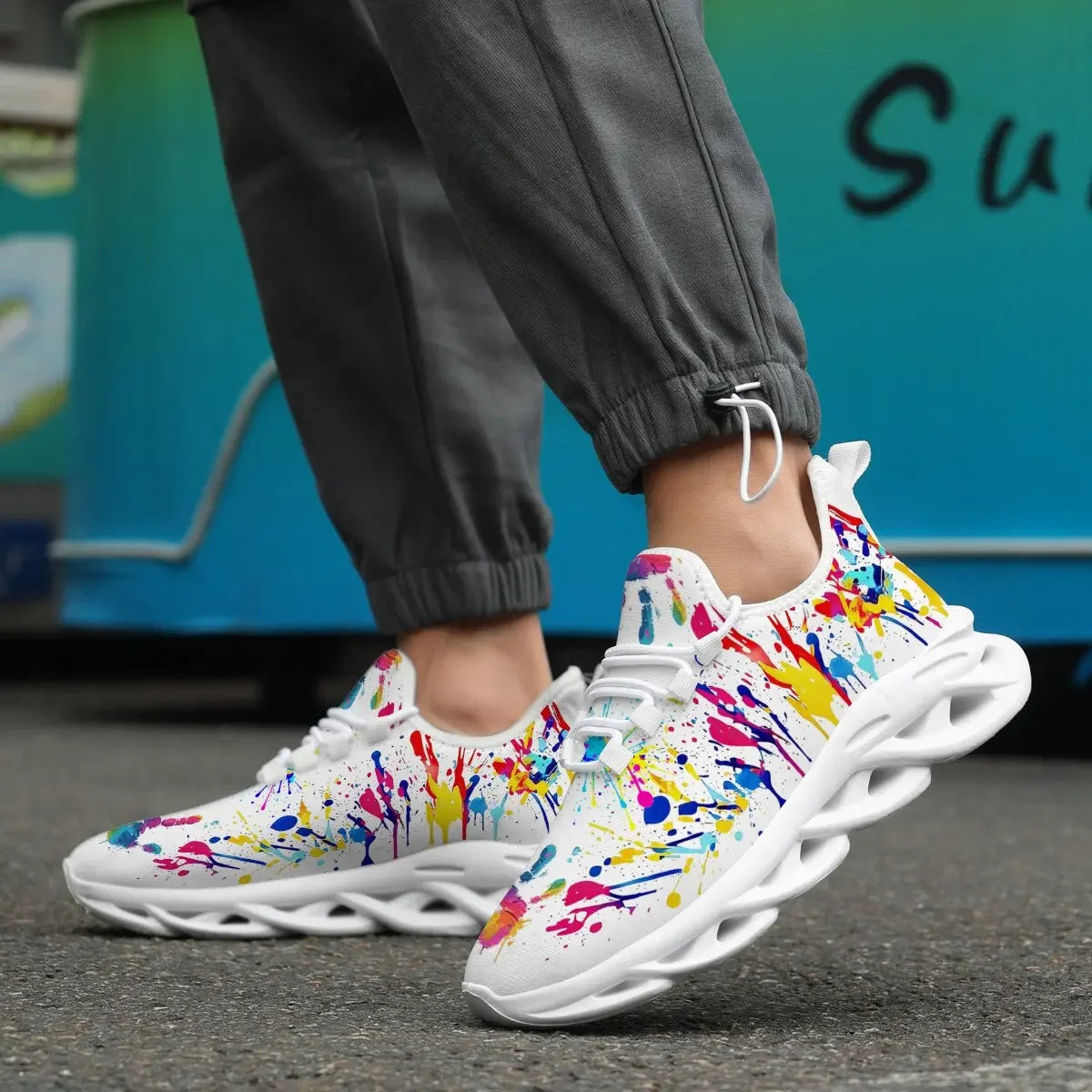 Men's Air Mesh Sports Sneakers for Running and Gym