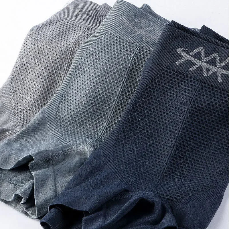 High Elasticity Seamless Men Boxers Honeycomb