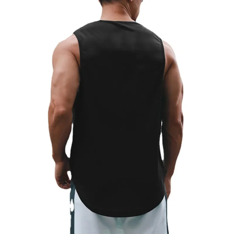 Mens Bodybuilding Gym Tank Tops Summer Fitness Clothing Mesh Quick Dry Loose Fit Sleeveless T Shirts Men Muscle Running Vest