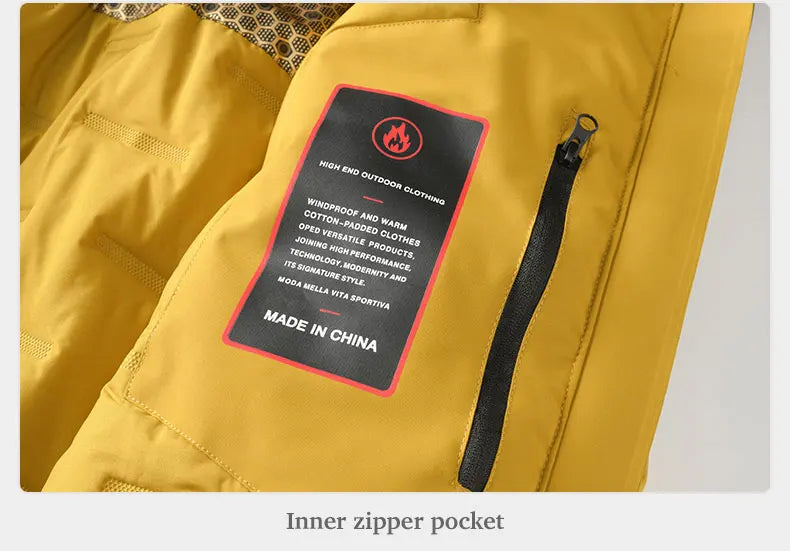 Unisex Waterproof  Windproof Thermal Windbreaker Men Women Hiking Climbing Jacket