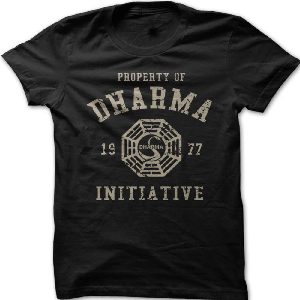 LOST Dharma Initiative 1977 Printed Cotton T-shirt