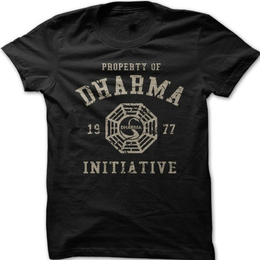 LOST Dharma Initiative 1977 Printed Cotton T-shirt